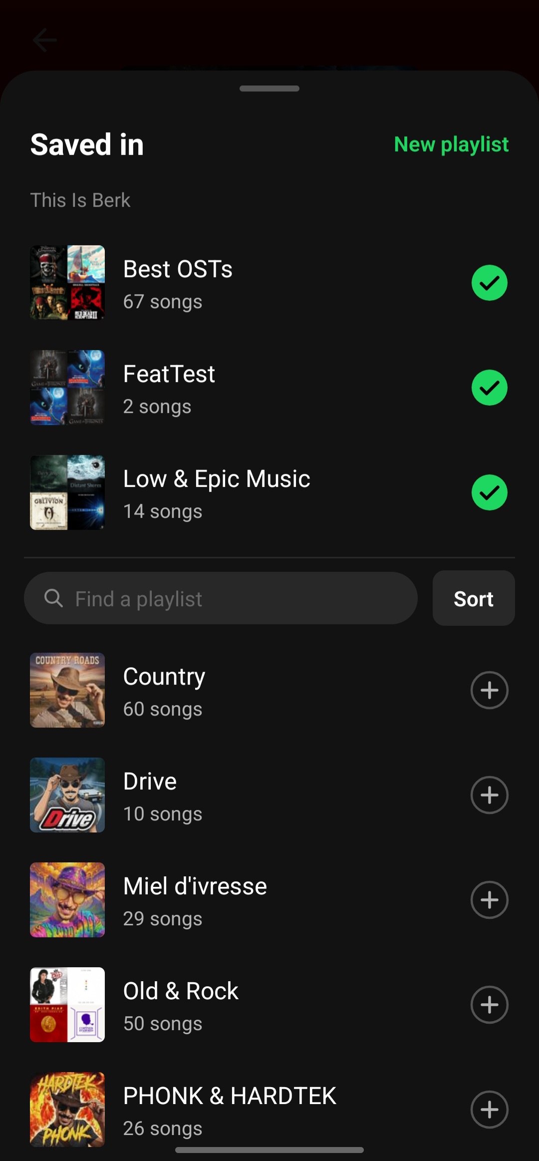 Add to playlist