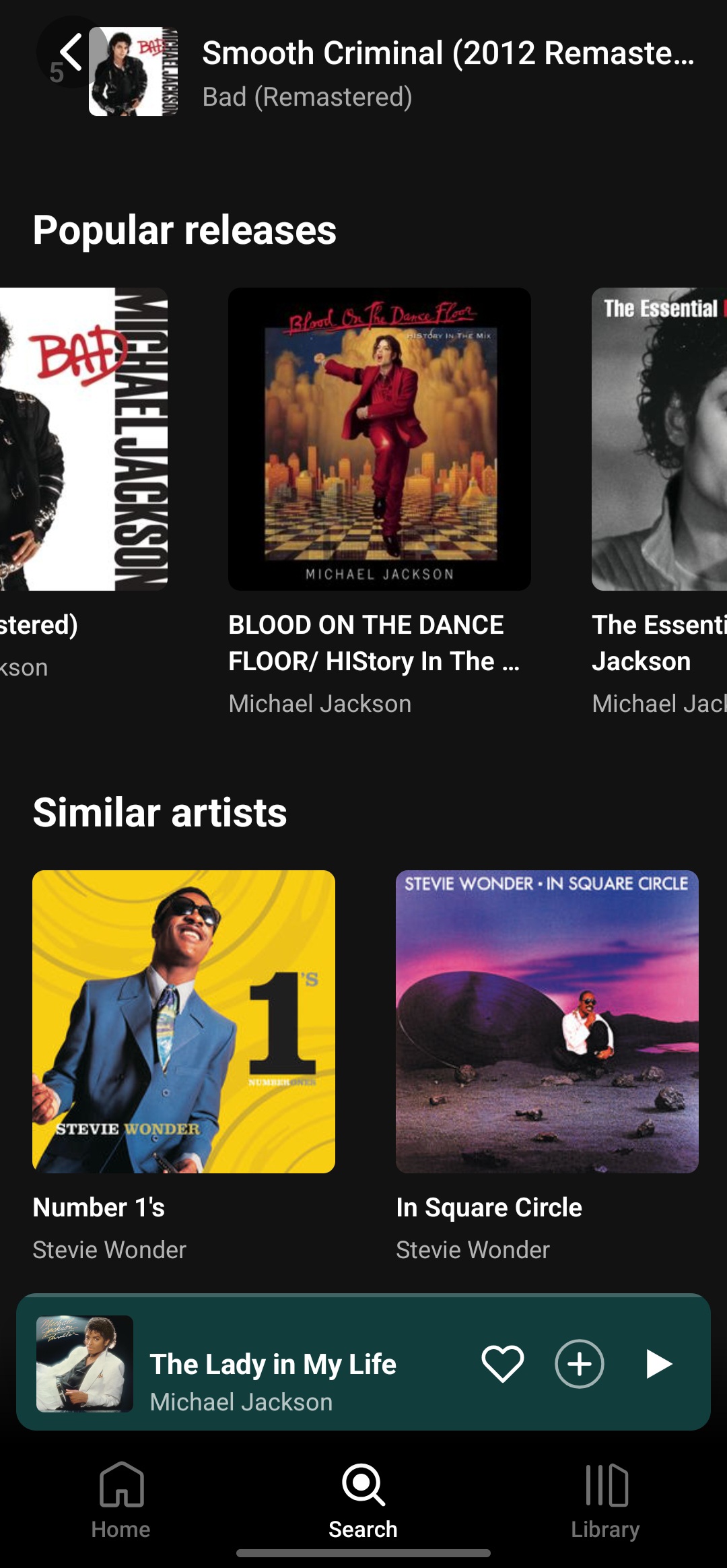 Artist similar albums