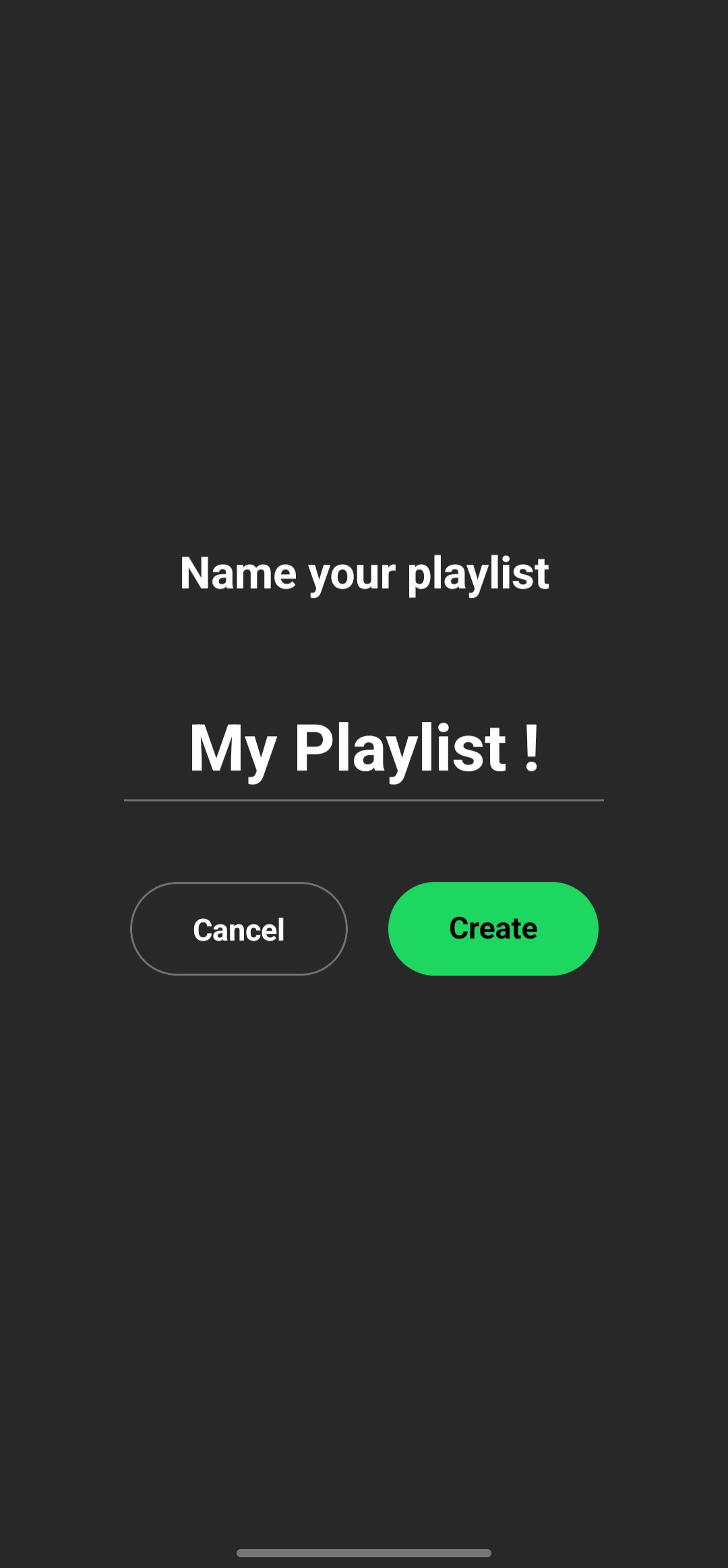 Create playlist