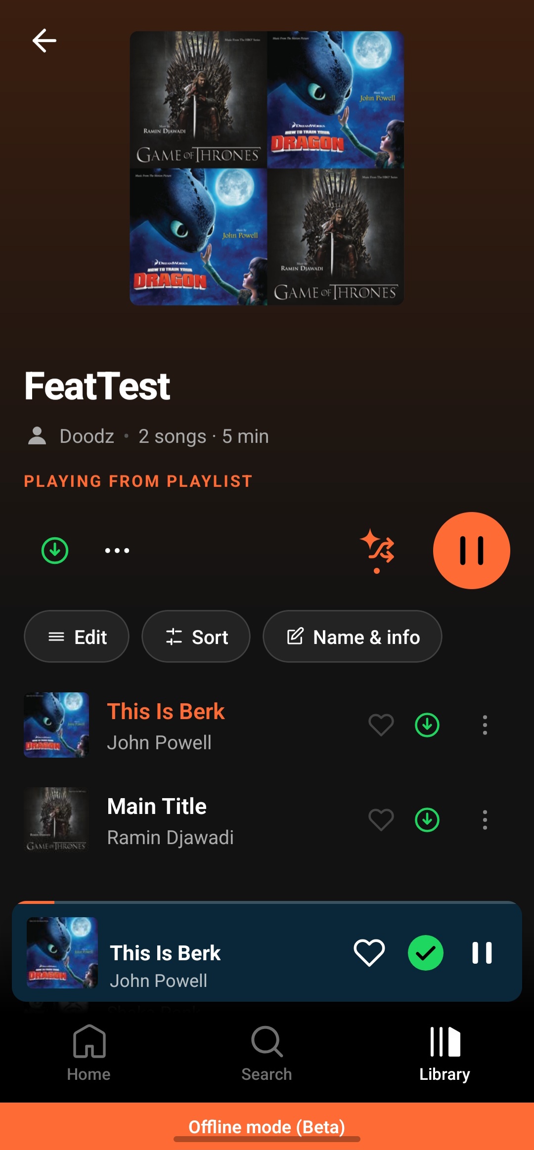 Playlist downloaded