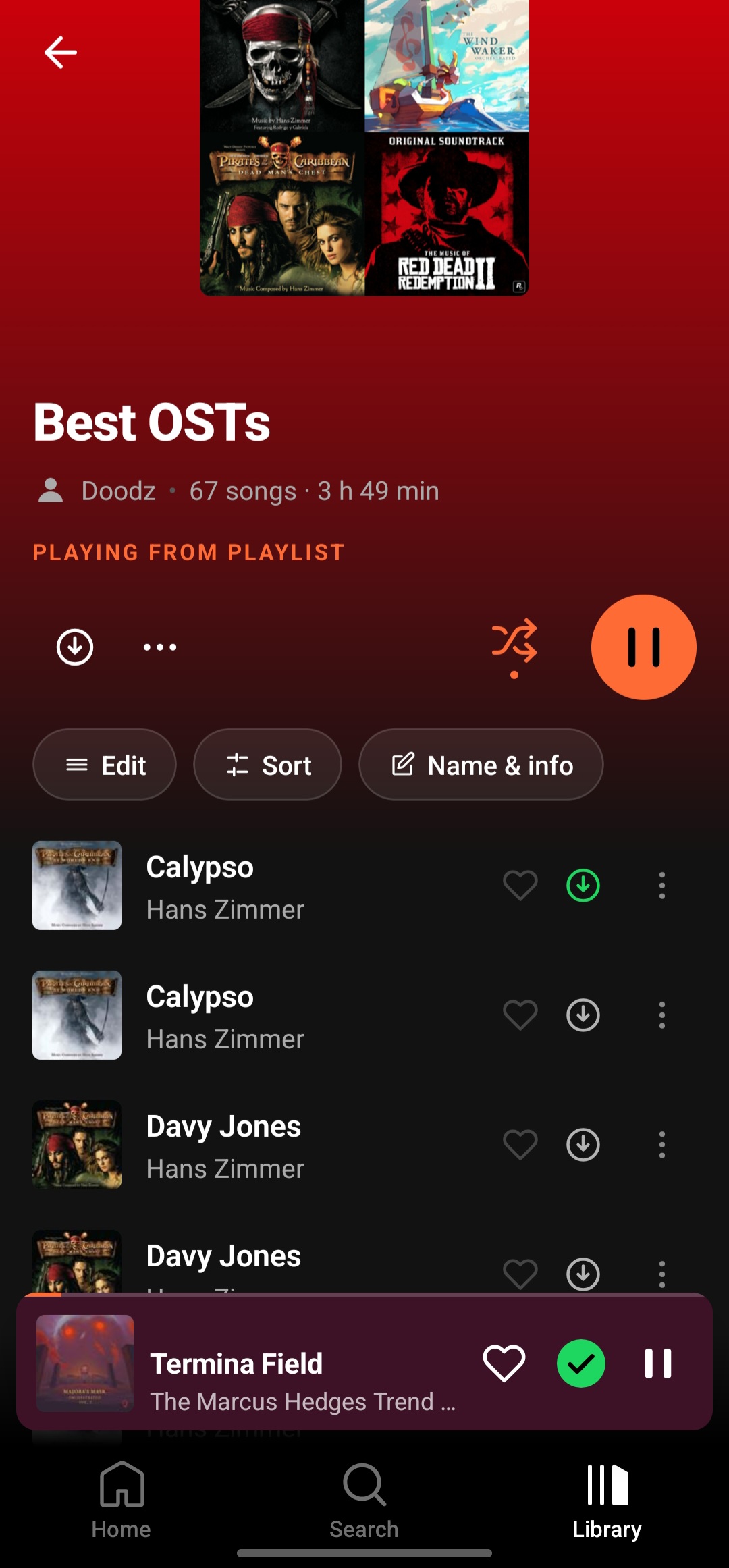 Playlist partial
