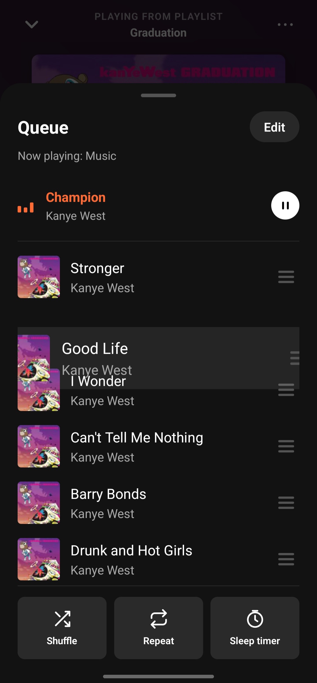 Playback queue