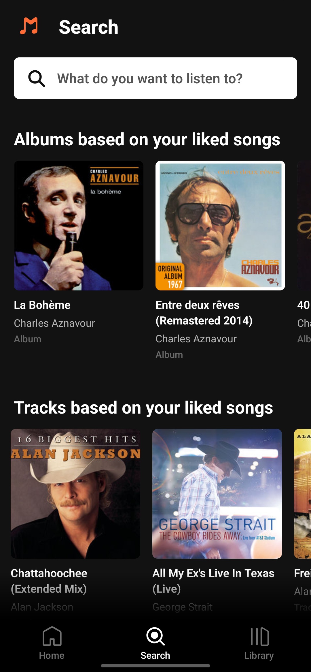 Search Discover tab