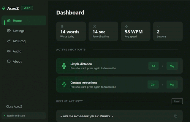 AcouZ app walkthrough